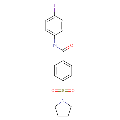 N-(4-iodophenyl)-4-(pyrrolidine-1-sulfonyl)benzamide