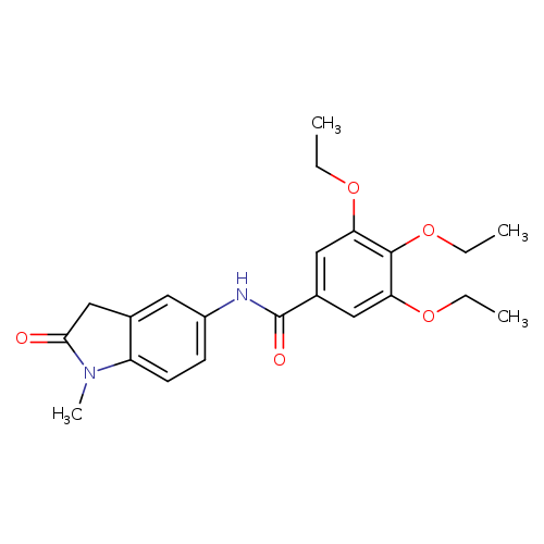 3,4,5-triethoxy-N-(1-methyl-2-oxo-2,3-dihydro-1H-indol-5-yl)benzamide