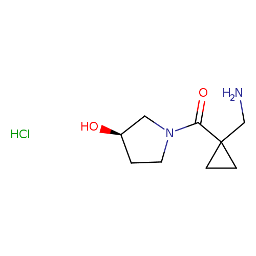 (3R)-1-[1-(aminomethyl)cyclopropanecarbonyl]pyrrolidin-3-ol hydrochloride