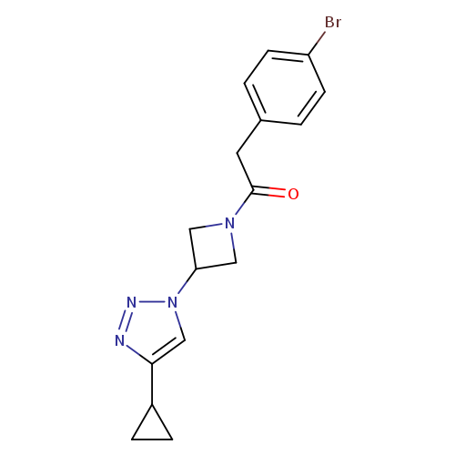 2-(4-bromophenyl)-1-[3-(4-cyclopropyl-1H-1,2,3-triazol-1-yl)azetidin-1-yl]ethan-1-one