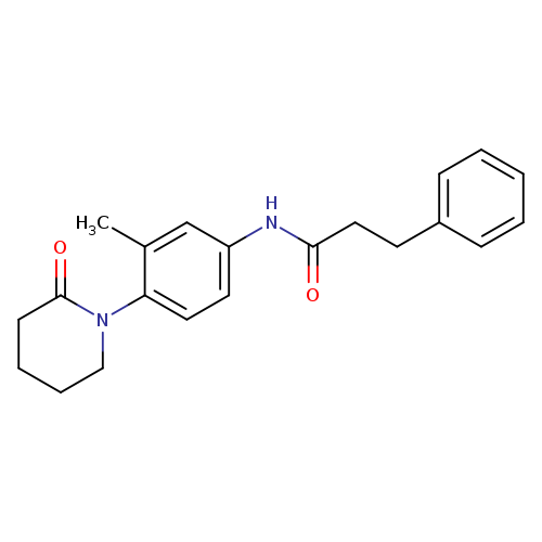 N-[3-methyl-4-(2-oxopiperidin-1-yl)phenyl]-3-phenylpropanamide
