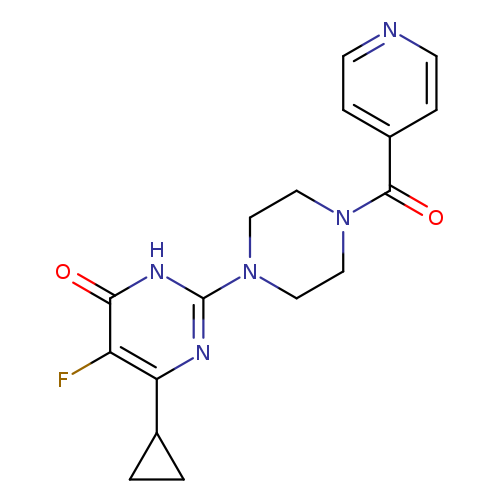 6-cyclopropyl-5-fluoro-2-[4-(pyridine-4-carbonyl)piperazin-1-yl]-3,4-dihydropyrimidin-4-one