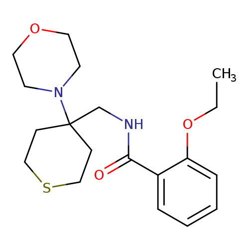 2-ethoxy-N-{[4-(morpholin-4-yl)thian-4-yl]methyl}benzamide