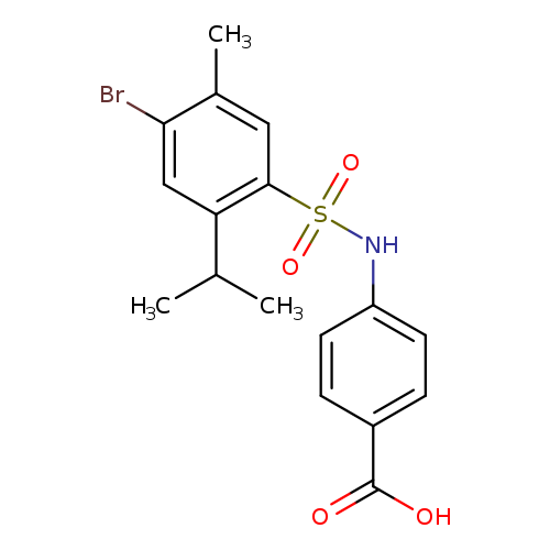 4-[4-bromo-5-methyl-2-(propan-2-yl)benzenesulfonamido]benzoic acid