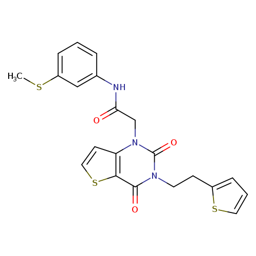 2-{2,4-dioxo-3-[2-(thiophen-2-yl)ethyl]-1H,2H,3H,4H-thieno[3,2-d]pyrimidin-1-yl}-N-[3-(methylsulfanyl)phenyl]acetamide