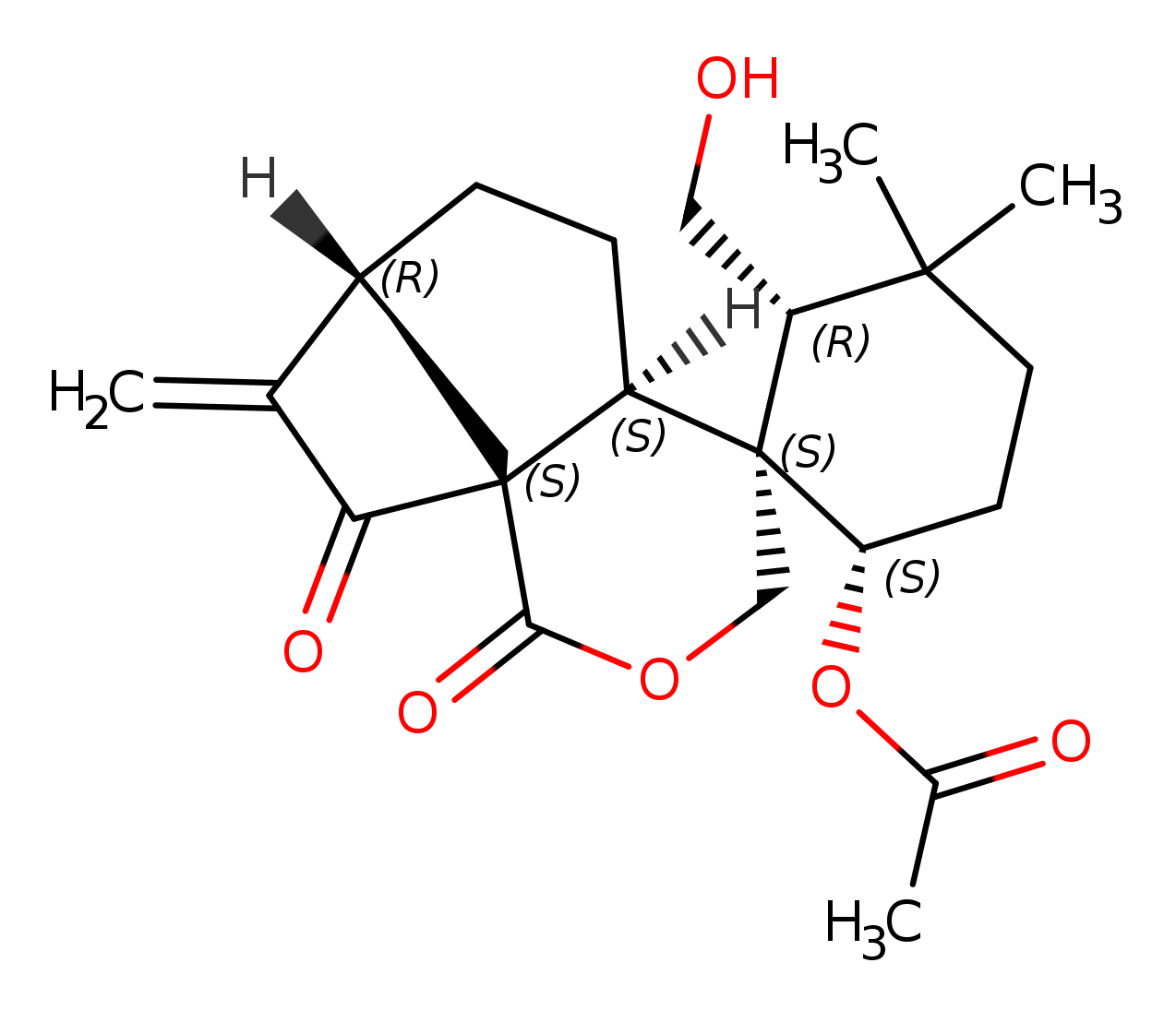 (1S,2R,4′aS,6S,7′R,9′aS)-6-(Acetyloxy)tetrahydro-2-(hydroxymethyl)-3,3-dimethyl-8′-methylenespiro[cyclohexane-1,4′(3′H)-[1H-7,9a]methanocyclohepta[c]pyran]-1′,9′(4′aH)-dione
