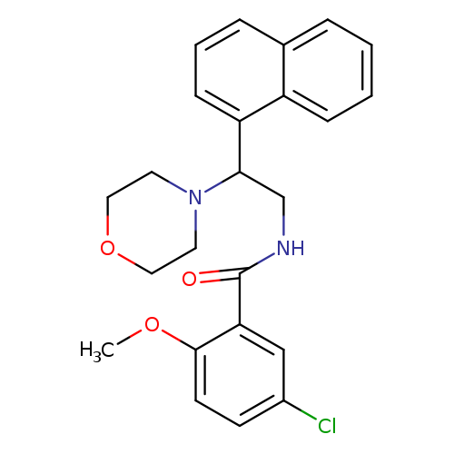 5-chloro-2-methoxy-N-[2-(morpholin-4-yl)-2-(naphthalen-1-yl)ethyl]benzamide
