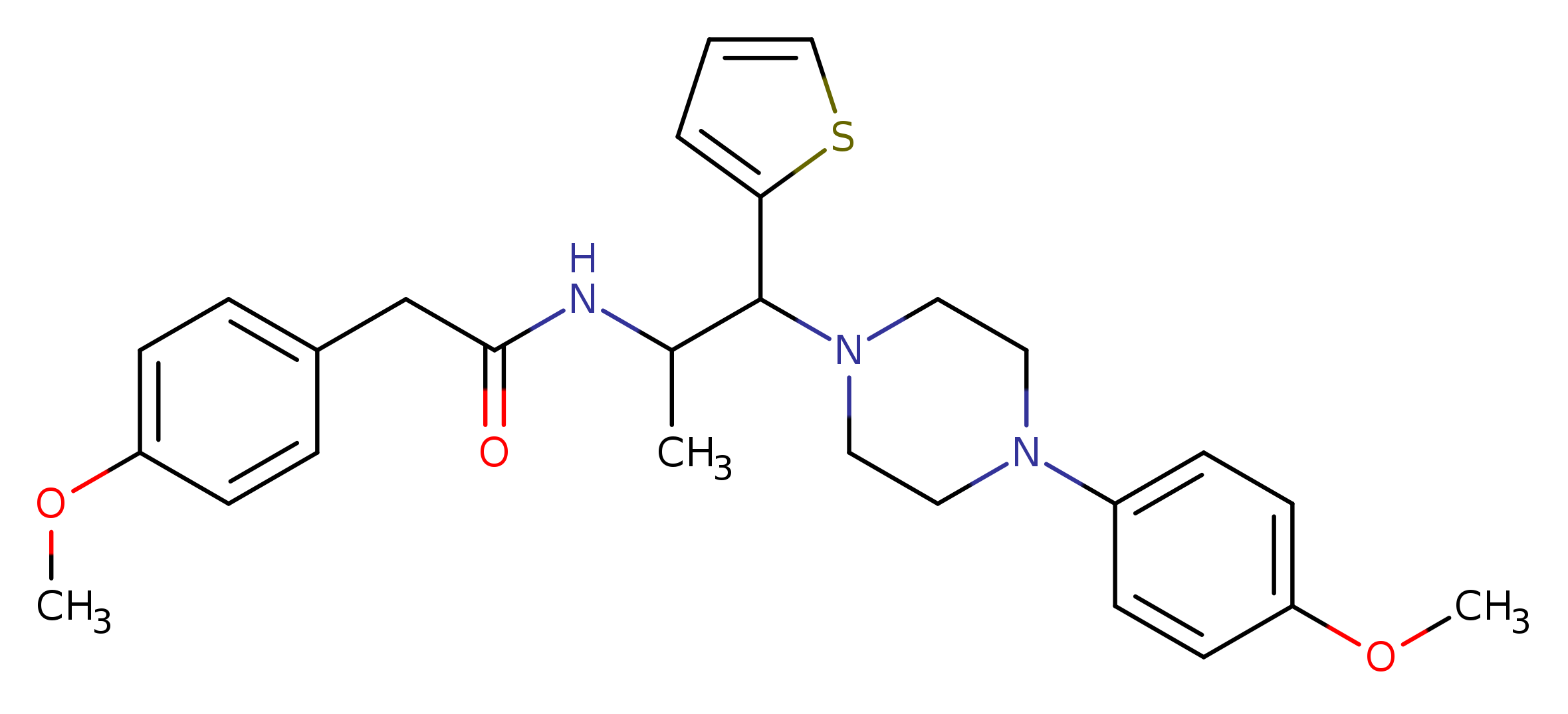 2-(4-methoxyphenyl)-N-{1-[4-(4-methoxyphenyl)piperazin-1-yl]-1-(thiophen-2-yl)propan-2-yl}acetamide