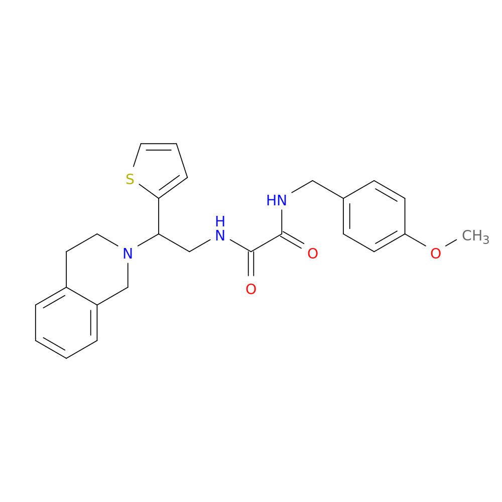 N'-[(4-methoxyphenyl)methyl]-N-[2-(1,2,3,4-tetrahydroisoquinolin-2-yl)-2-(thiophen-2-yl)ethyl]ethanediamide