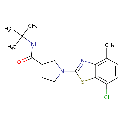 N-tert-butyl-1-(7-chloro-4-methyl-1,3-benzothiazol-2-yl)pyrrolidine-3-carboxamide