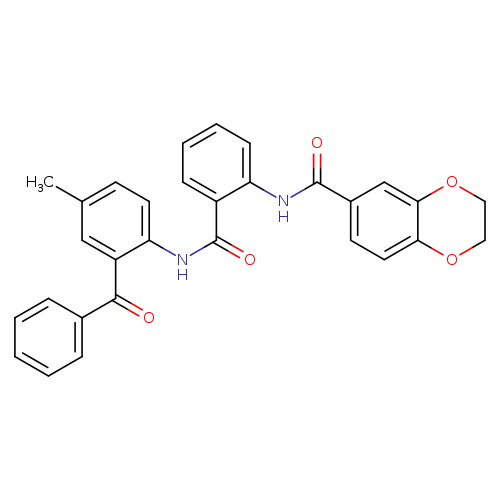 N-{2-[(2-benzoyl-4-methylphenyl)carbamoyl]phenyl}-2,3-dihydro-1,4-benzodioxine-6-carboxamide