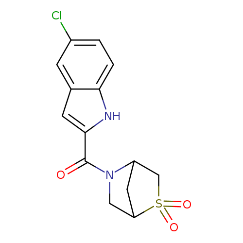 5-(5-chloro-1H-indole-2-carbonyl)-2lambda6-thia-5-azabicyclo[2.2.1]heptane-2,2-dione