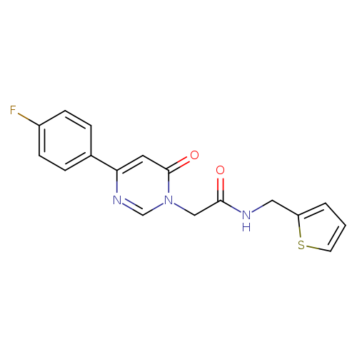 2-[4-(4-fluorophenyl)-6-oxo-1,6-dihydropyrimidin-1-yl]-N-[(thiophen-2-yl)methyl]acetamide