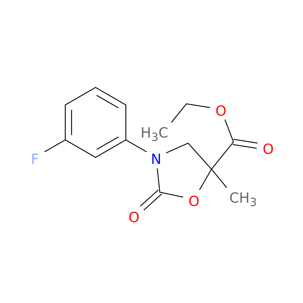 ethyl 3-(3-fluorophenyl)-5-methyl-2-oxo-1,3-oxazolidine-5-carboxylate