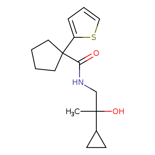 N-(2-cyclopropyl-2-hydroxypropyl)-1-(thiophen-2-yl)cyclopentane-1-carboxamide