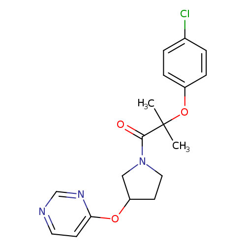 2-(4-chlorophenoxy)-2-methyl-1-[3-(pyrimidin-4-yloxy)pyrrolidin-1-yl]propan-1-one