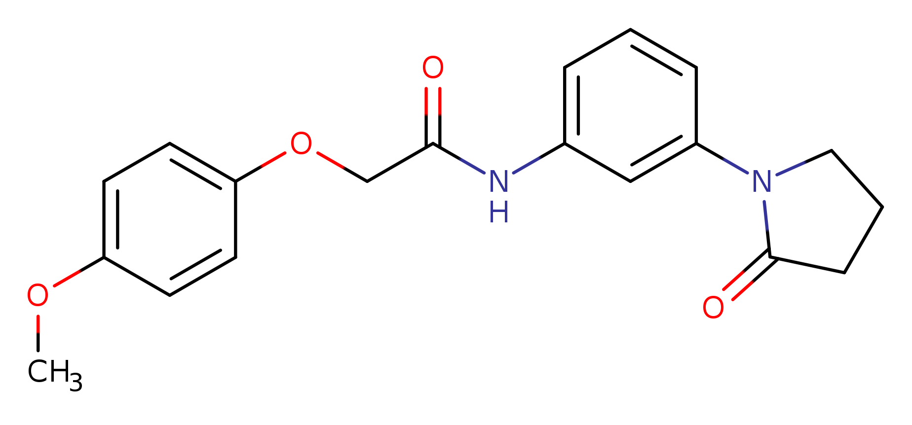 2-(4-methoxyphenoxy)-N-[3-(2-oxopyrrolidin-1-yl)phenyl]acetamide