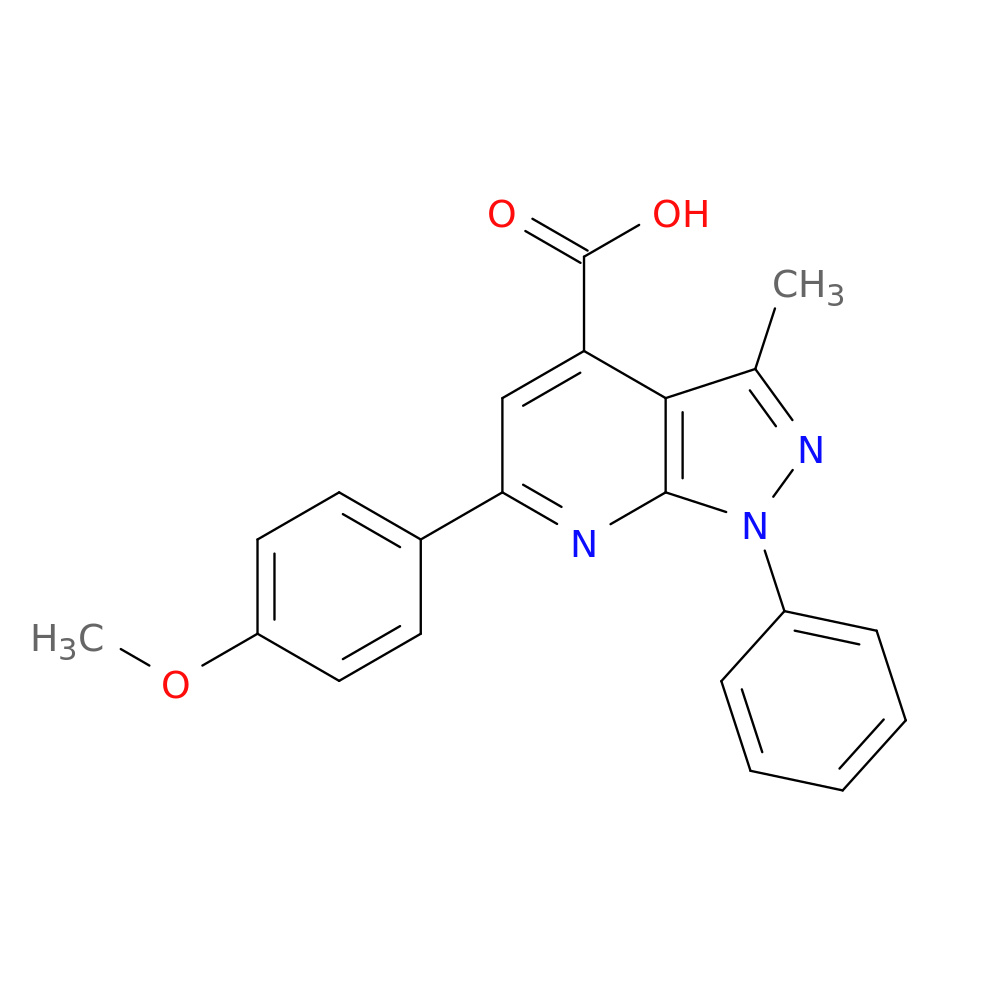 6-(4-methoxyphenyl)-3-methyl-1-phenyl-1H-pyrazolo[3,4-b]pyridine-4-carboxylic acid