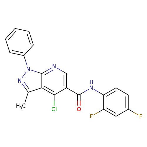 4-chloro-N-(2,4-difluorophenyl)-3-methyl-1-phenyl-1H-pyrazolo[3,4-b]pyridine-5-carboxamide