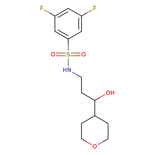 3,5-difluoro-N-[3-hydroxy-3-(oxan-4-yl)propyl]benzene-1-sulfonamide