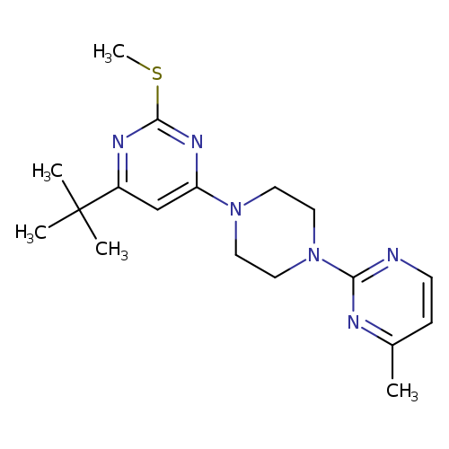 4-tert-butyl-6-[4-(4-methylpyrimidin-2-yl)piperazin-1-yl]-2-(methylsulfanyl)pyrimidine