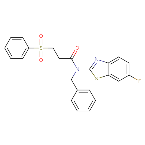 3-(benzenesulfonyl)-N-benzyl-N-(6-fluoro-1,3-benzothiazol-2-yl)propanamide