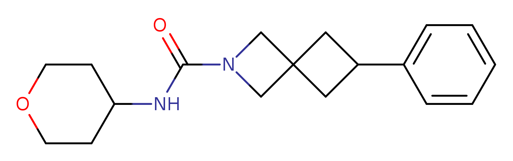 N-(oxan-4-yl)-6-phenyl-2-azaspiro[3.3]heptane-2-carboxamide