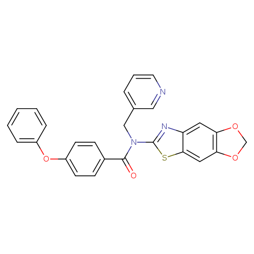 N-{4,6-dioxa-10-thia-12-azatricyclo[7.3.0.0^{3,7}]dodeca-1(9),2,7,11-tetraen-11-yl}-4-phenoxy-N-[(pyridin-3-yl)methyl]benzamide