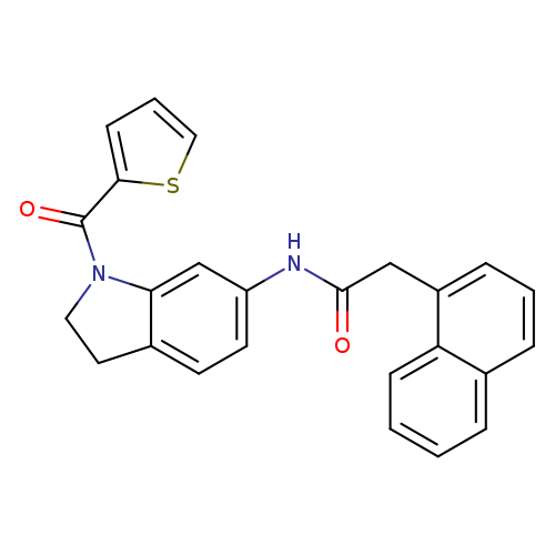 2-(naphthalen-1-yl)-N-[1-(thiophene-2-carbonyl)-2,3-dihydro-1H-indol-6-yl]acetamide