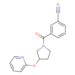 3-[3-(pyridin-2-yloxy)pyrrolidine-1-carbonyl]benzonitrile