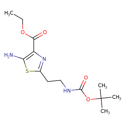 ethyl 5-amino-2-(2-{[(tert-butoxy)carbonyl]amino}ethyl)-1,3-thiazole-4-carboxylate