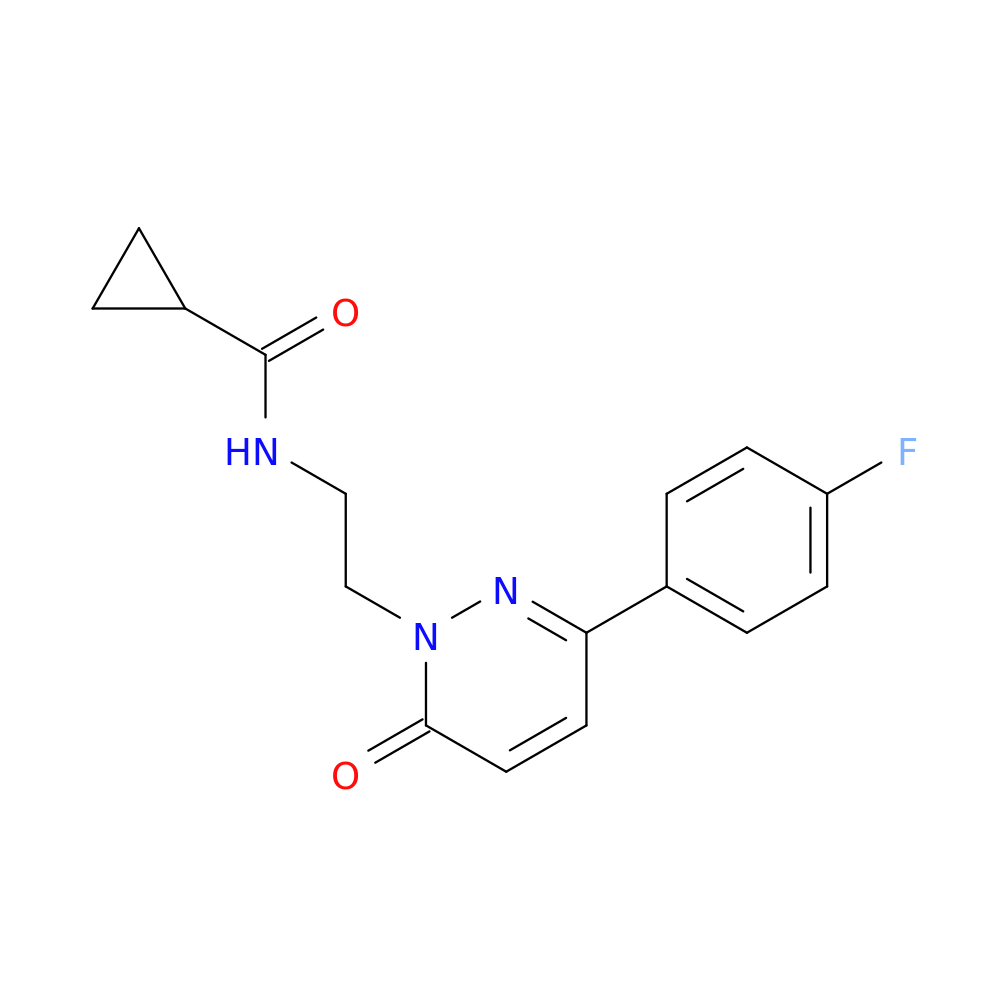 N-{2-[3-(4-fluorophenyl)-6-oxo-1,6-dihydropyridazin-1-yl]ethyl}cyclopropanecarboxamide