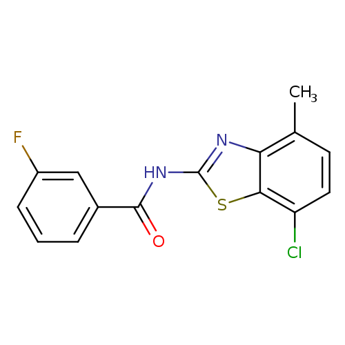 N-(7-chloro-4-methyl-1,3-benzothiazol-2-yl)-3-fluorobenzamide