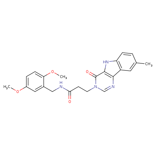 N-[(2,5-dimethoxyphenyl)methyl]-3-{8-methyl-4-oxo-3H,4H,5H-pyrimido[5,4-b]indol-3-yl}propanamide