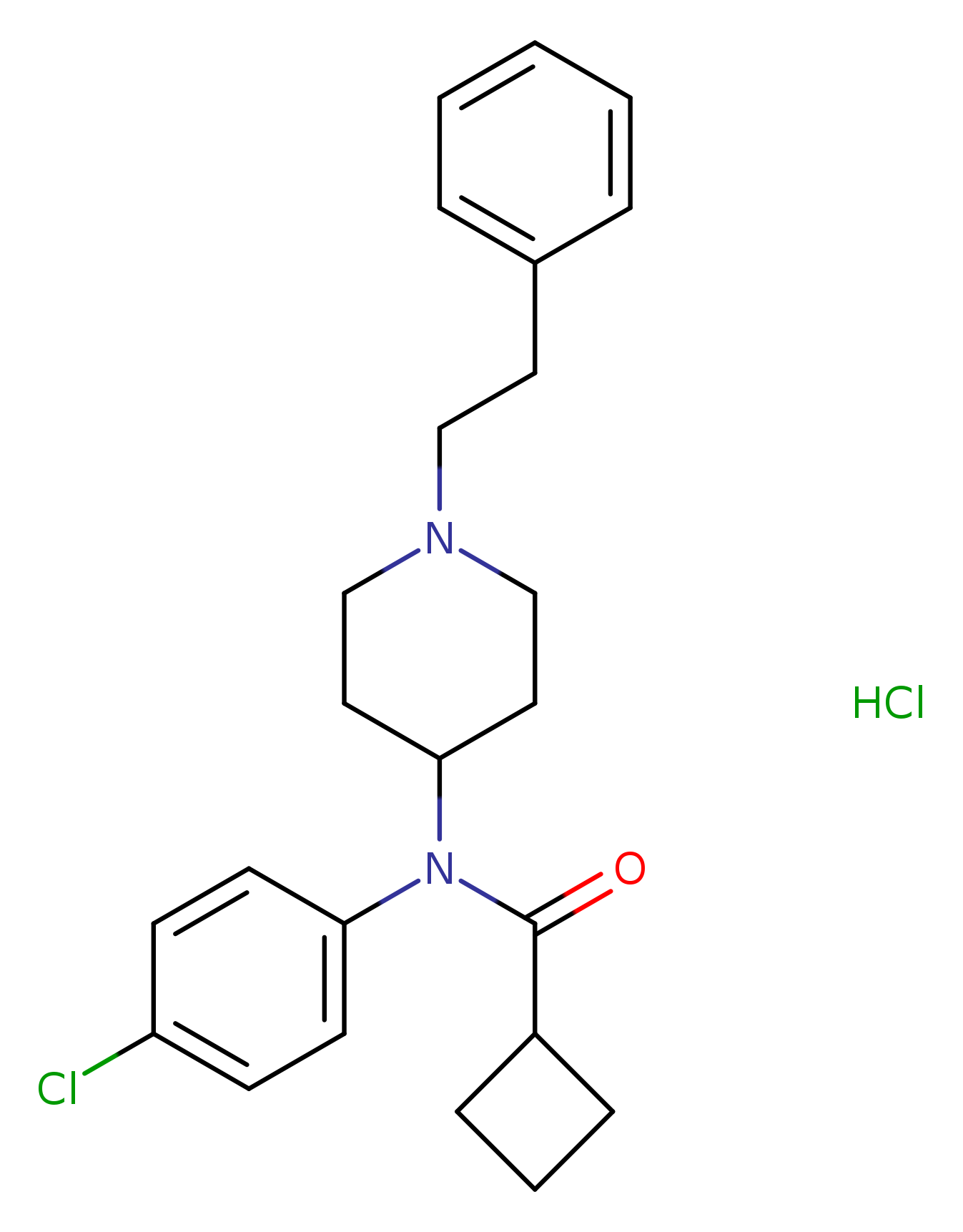 N-(4-chlorophenyl)-N-(1-phenethylpiperidin-4-yl)cyclobutanecarboxamide,monohydrochloride