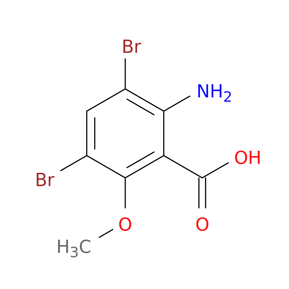 2-Amino-3,5-dibromo-6-methoxybenzoic acid