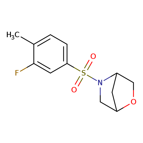 5-(3-fluoro-4-methylbenzenesulfonyl)-2-oxa-5-azabicyclo[2.2.1]heptane