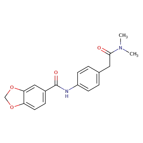 N-{4-[(dimethylcarbamoyl)methyl]phenyl}-2H-1,3-benzodioxole-5-carboxamide