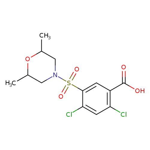 2,4-Dichloro-5-[(2,6-dimethylmorpholin-4-yl)sulfonyl]benzoic acid