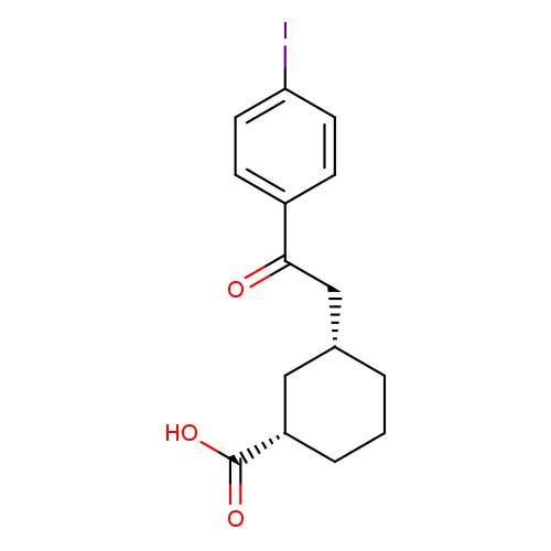 cis-3-[2-(4-Iodophenyl)-2-oxoethyl]cyclohexane-1-carboxylic acid