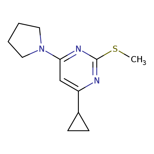 4-cyclopropyl-2-(methylsulfanyl)-6-(pyrrolidin-1-yl)pyrimidine