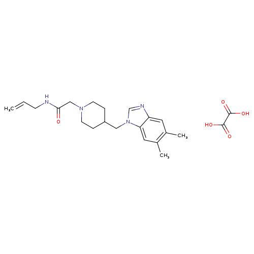 2-{4-[(5,6-dimethyl-1H-1,3-benzodiazol-1-yl)methyl]piperidin-1-yl}-N-(prop-2-en-1-yl)acetamide; oxalic acid