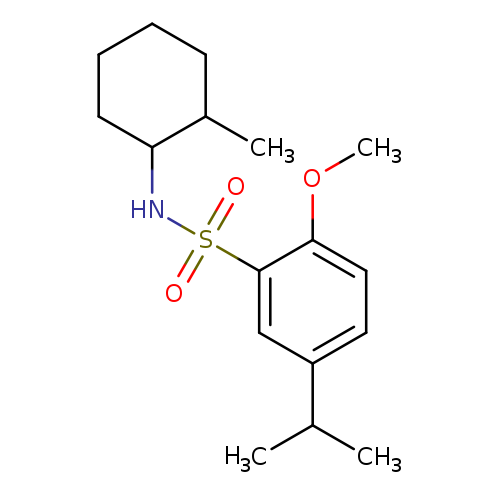 2-methoxy-N-(2-methylcyclohexyl)-5-(propan-2-yl)benzene-1-sulfonamide