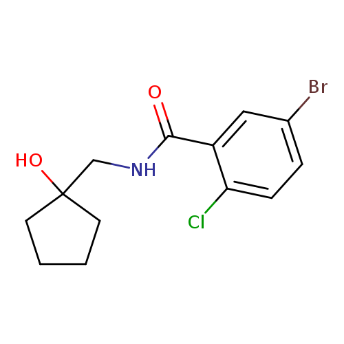 5-bromo-2-chloro-N-[(1-hydroxycyclopentyl)methyl]benzamide