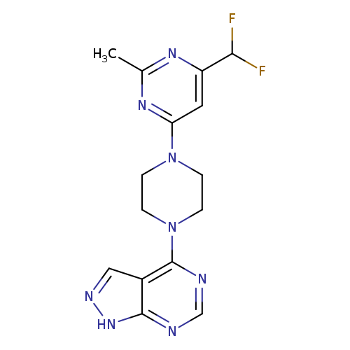 4-(difluoromethyl)-2-methyl-6-(4-{1H-pyrazolo[3,4-d]pyrimidin-4-yl}piperazin-1-yl)pyrimidine
