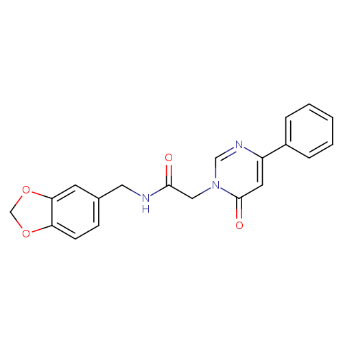 N-[(2H-1,3-benzodioxol-5-yl)methyl]-2-(6-oxo-4-phenyl-1,6-dihydropyrimidin-1-yl)acetamide