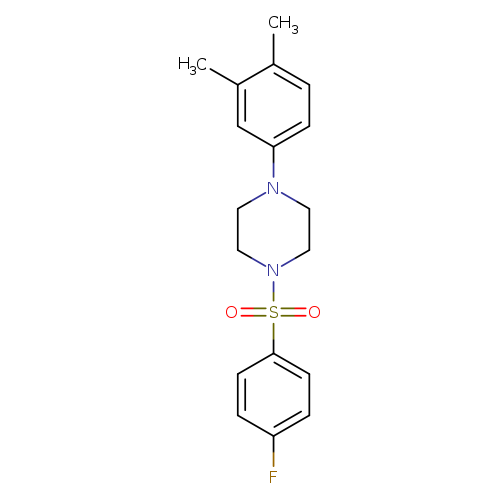 1-(3,4-dimethylphenyl)-4-(4-fluorobenzenesulfonyl)piperazine
