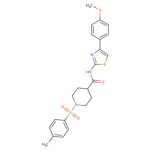 N-[4-(4-methoxyphenyl)-1,3-thiazol-2-yl]-1-(4-methylbenzenesulfonyl)piperidine-4-carboxamide