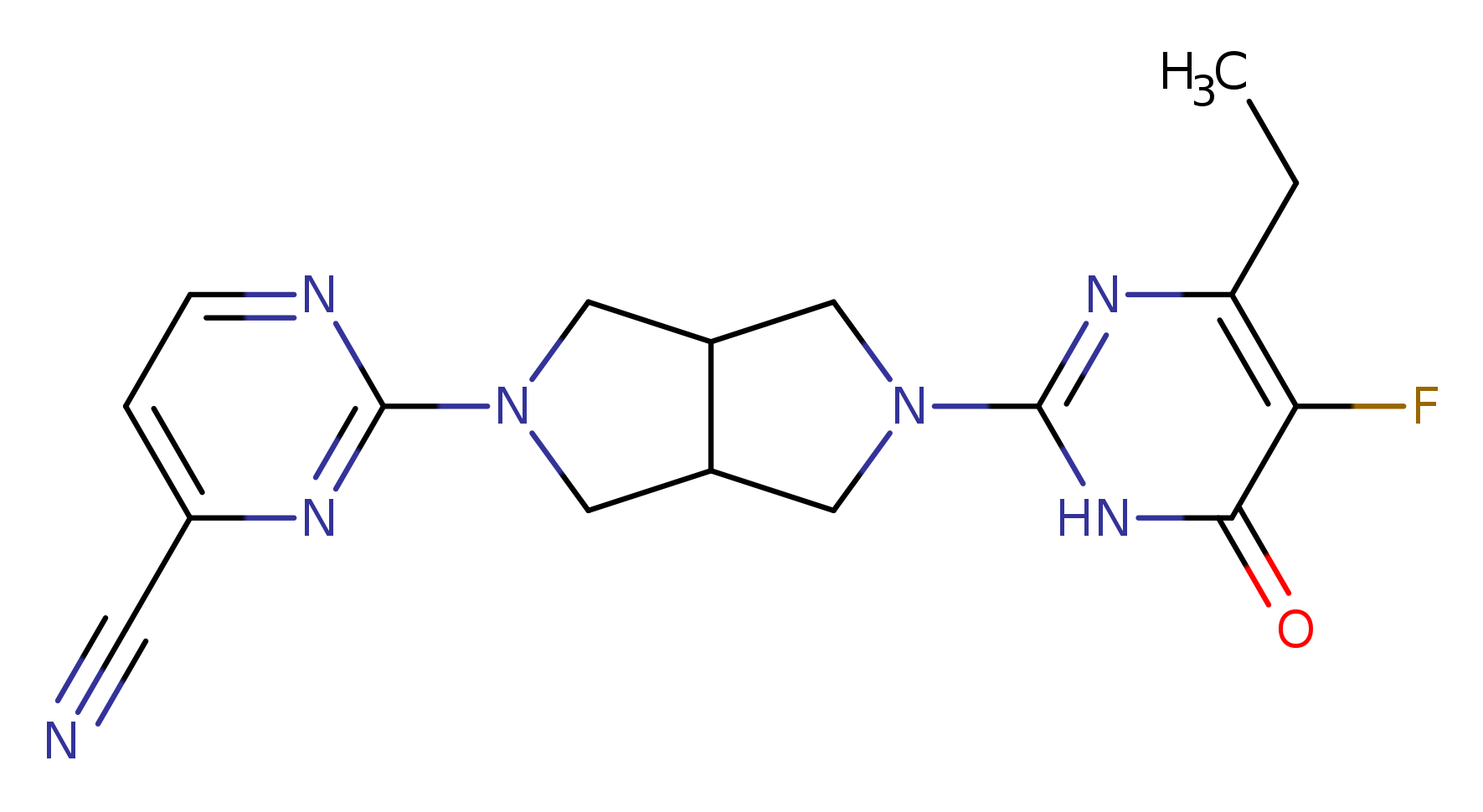 2-[5-(4-ethyl-5-fluoro-6-oxo-1,6-dihydropyrimidin-2-yl)-octahydropyrrolo[3,4-c]pyrrol-2-yl]pyrimidine-4-carbonitrile