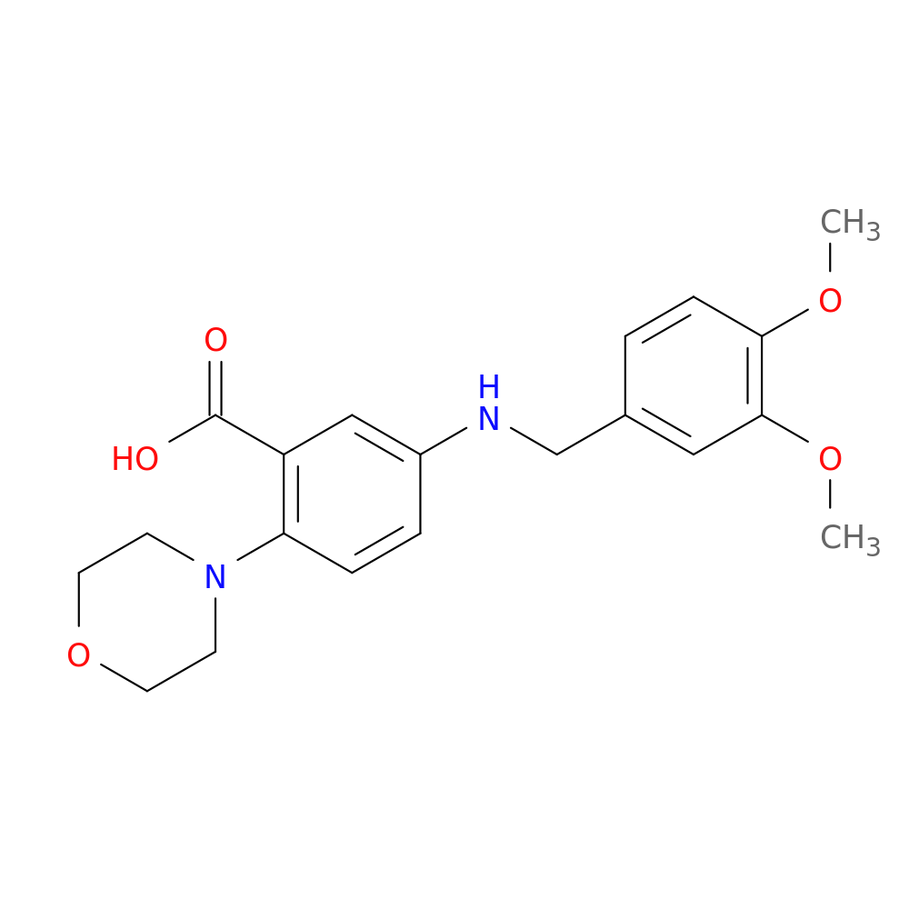 5-[(3,4-dimethoxybenzyl)amino]-2-(4-morpholinyl)benzoic acid
